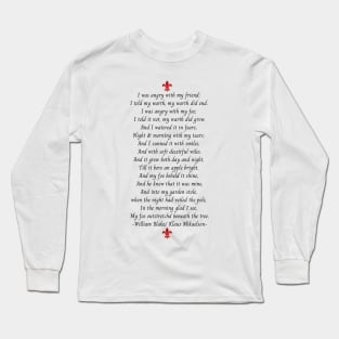 i was angry with my friend i told my wrath my wrath did end klaus mikaelson poem the poisonous tree the originals Long Sleeve T-Shirt